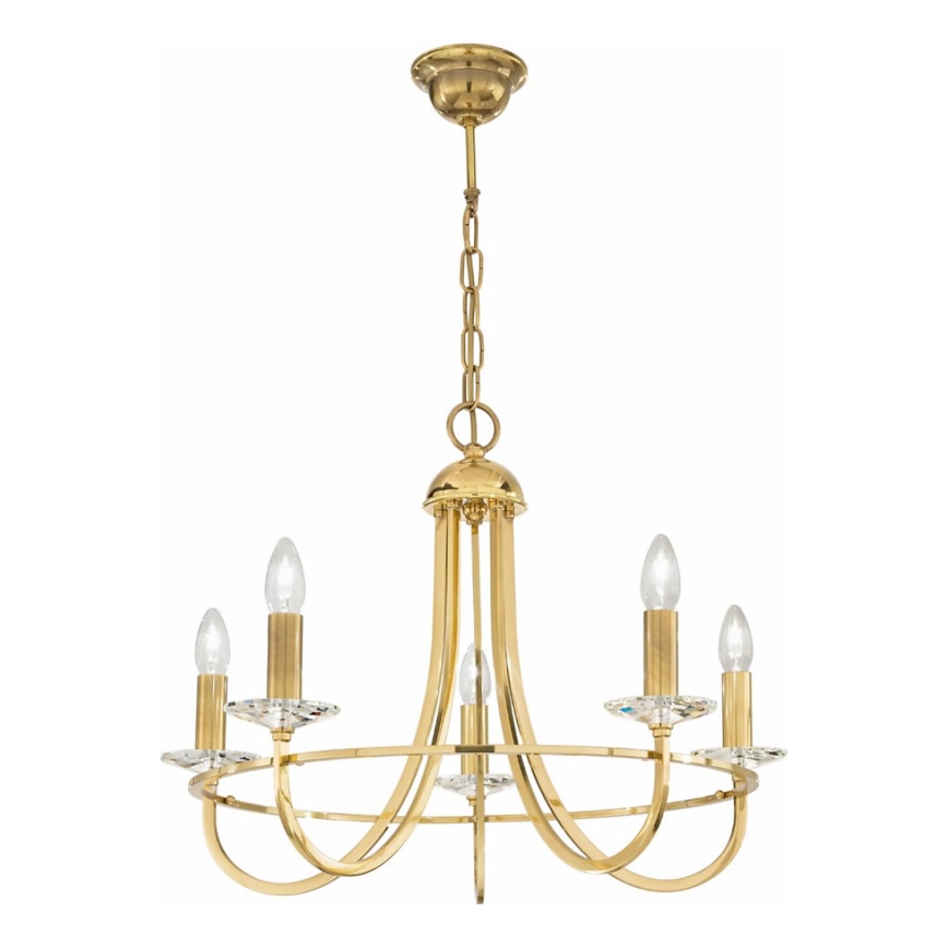 Kolarz 330.85.8C - Kristāla lustra ar ķēdi IMPERIAL 5xE14/60W/230V zelta