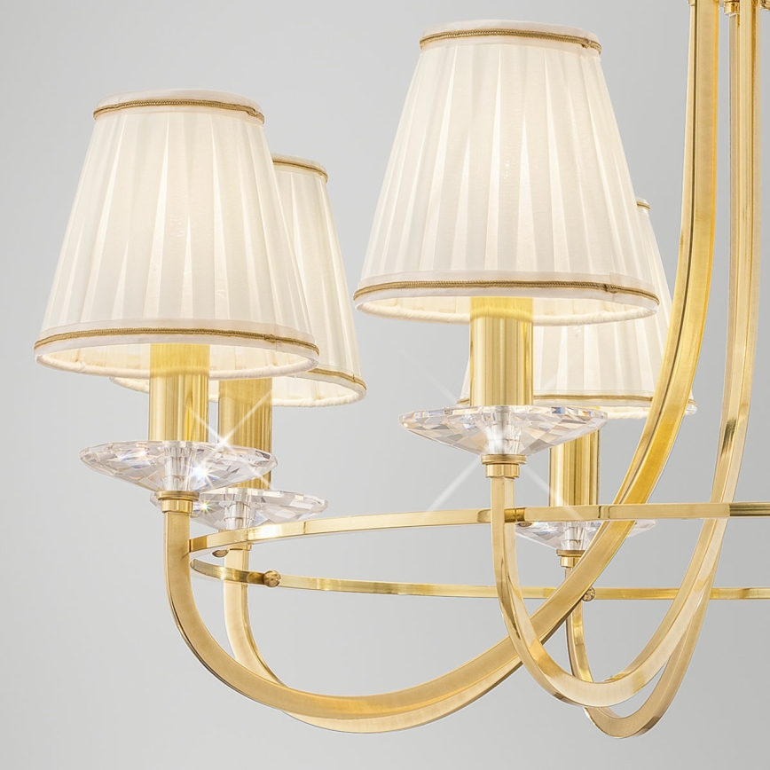 Kolarz 330.85.8C - Kristāla lustra ar ķēdi IMPERIAL 5xE14/60W/230V zelta