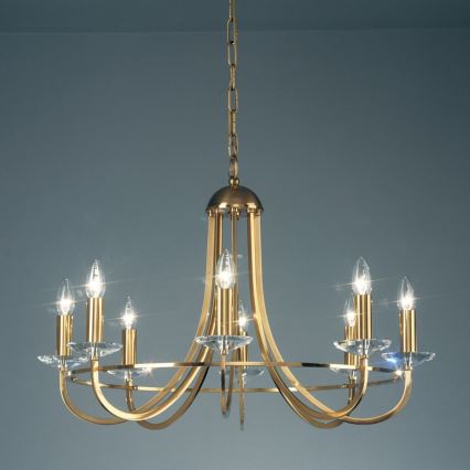 Kolarz 330.88.8C - Kristāla lustra ar ķēdi IMPERIAL 8xE14/60W/230V zelta
