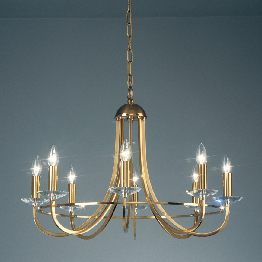 Kolarz 330.88.8C - Kristāla lustra ar ķēdi IMPERIAL 8xE14/60W/230V zelta