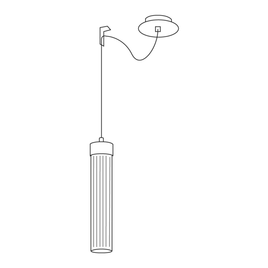 Kolarz 6009.30151 - Lustra uz auklas RAGGIO 1xE14/25W/230V sudraba