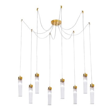 Kolarz 6009.30830 - Lustra ar auklu RAGGIO 8xE14/25W/230V zirneklis 24K zelta