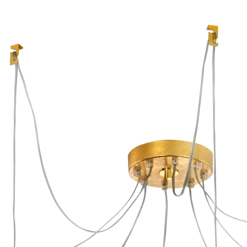 Kolarz 6009.30830 - Lustra ar auklu RAGGIO 8xE14/25W/230V zirneklis 24K zelta