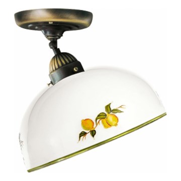 Kolarz 731.10.129 - Virsapmetuma lustra NONNA 1xE27/75W/230V d. 30 cm citroni