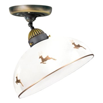 Kolarz 731.10.150 - Virsmontējams griestu lustrs NONNA 1xE27/75W/230V Ø 20 cm ar briežu motīvu, rozā zelta