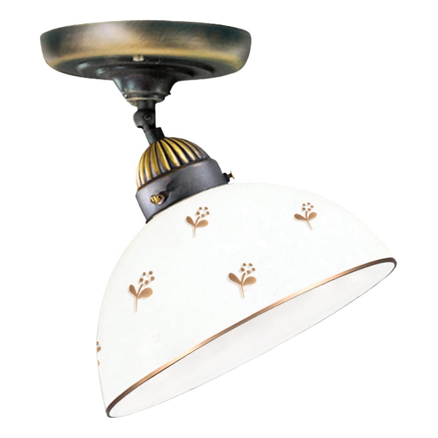 Kolarz 731.10.170 - Virspusē montējama griestu lustra NONNA 1xE27/75W/230V Ø 20 cm, ar ziedu motīvu, rožu zelts