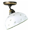 Kolarz 731.10.27 - Virsapmetuma lustra NONNA 1xE27/75W/230V d. 30 cm zaļa