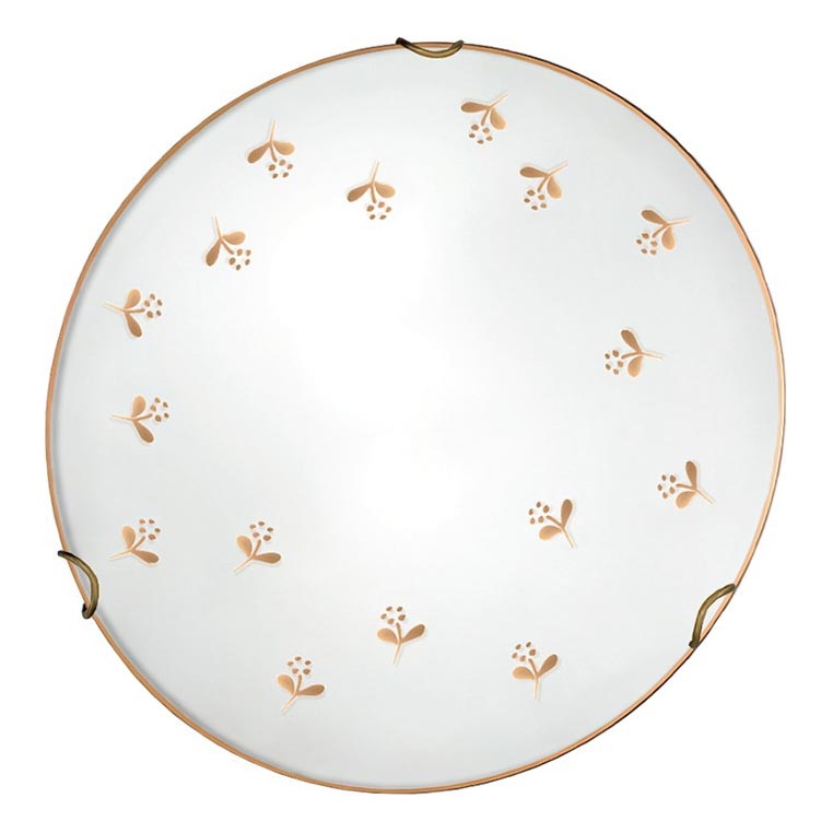 Kolarz 731.11.4.160 - Sienas gaismeklis NONNA 1xE27/60W/230V, Ø 30 cm, ar ziedu rakstu, rožu zelts