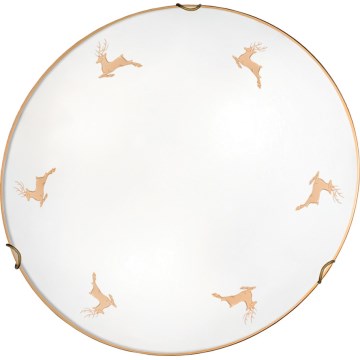 Kolarz 731.12.4.150 - Elegants sienas gaismeklis NONNA 2xE27/60W/230V Ø 40 cm ar brieža motīvu, rožu zelta apdare