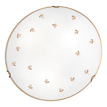 Kolarz 731.12.4.160 - Sienas gaismeklis NONNA, 2xE27/60W/230V, Ø 40 cm, ar ziedu motīvu, rožu zelta apdare