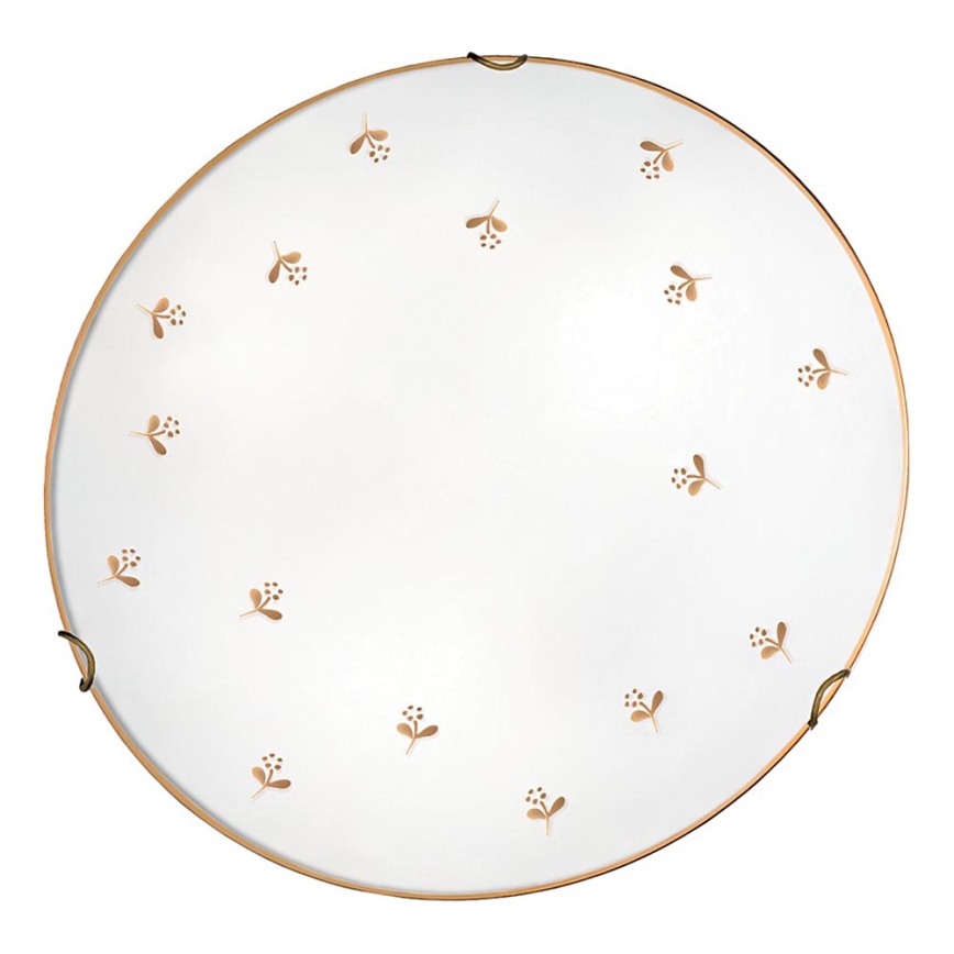 Kolarz 731.12.4.160 - Sienas gaismeklis NONNA, 2xE27/60W/230V, Ø 40 cm, ar ziedu motīvu, rožu zelta apdare