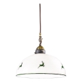 Kolarz 731.30.101 - Lustra ar auklu NONNA 1xE27/75W/230V d. 30 cm briedis zaļa
