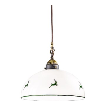 Kolarz 731.30.101 - Lustra ar auklu NONNA 1xE27/75W/230V d. 30 cm briedis zaļa
