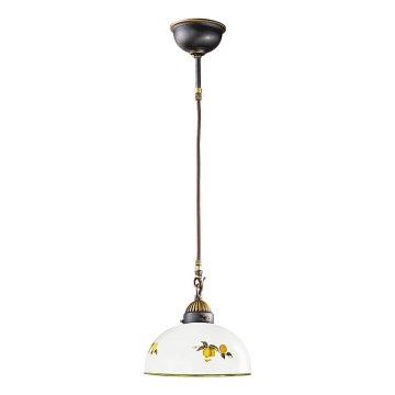 Kolarz 731.30.129 - Lustra ar auklu NONNA 1xE27/75W/230V d. 30 cm citroni