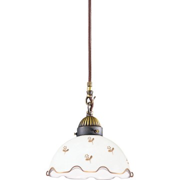 Kolarz 731.30.160 - Pakaramā lustra NONNA uz kabeļa, 1xE27/75W/230V, Ø 20 cm, ziedu motīvs, rozā zelta apdare