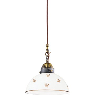 Kolarz 731.30.170 - Karājoša lampa uz kabeļa NONNA 1xE27/75W/230V diametrs 20 cm ar ziedu dekoru rozā zelta tonī