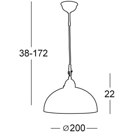 Kolarz 731.30.21 - Lustra ar auklu NONNA 1xE27/75W/230V, zaļa