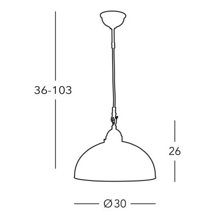 Kolarz 731.30.25 - Lustra ar auklu NONNA 1xE27/75W/230V, zila