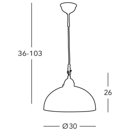 Kolarz 731.30.54 - Lustra ar auklu NONNA 1xE27/75W/230V