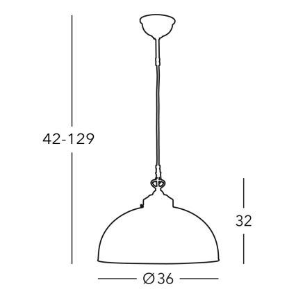 Kolarz 731.32.18 - Lustra ar auklu NONNA 1xE27/75W/230V, zila