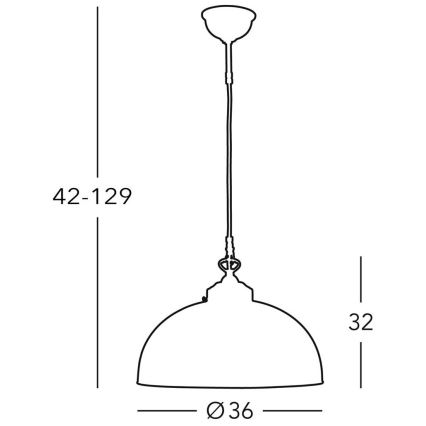 Kolarz 731.32.55 - Lustra ar auklu NONNA 1xE27/75W/230V