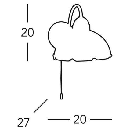 Kolarz 731.61.17 - Sienas lampa NONNA 1xE27/75W/230V, zila