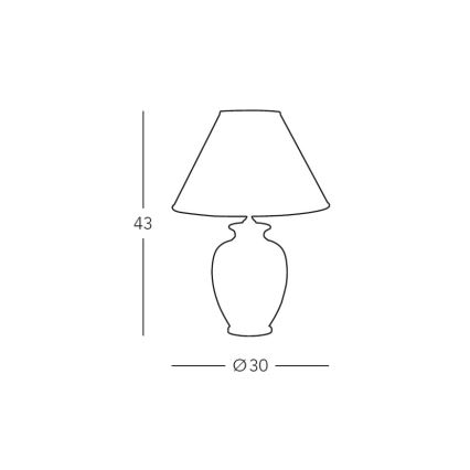 Kolarz 731.70K - Galda lampa NONNA 1xE27/100W/230V, balta