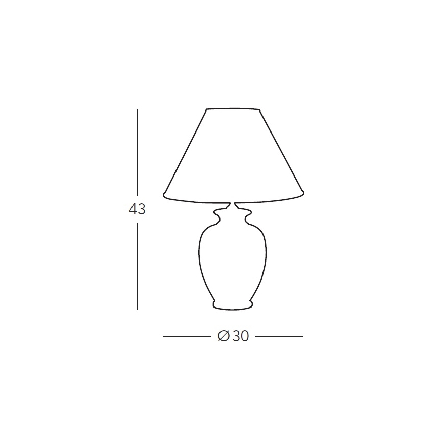 Kolarz 731.70W.100 - Galda lampa NONNA 1xE27/100W/230V, balta