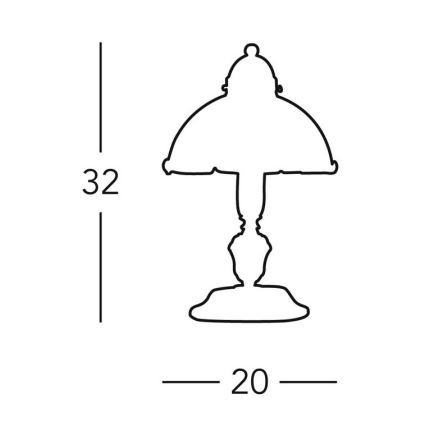 Kolarz 731.73.21 - Galda lampa NONNA 1xE14/60W/230V, zaļa