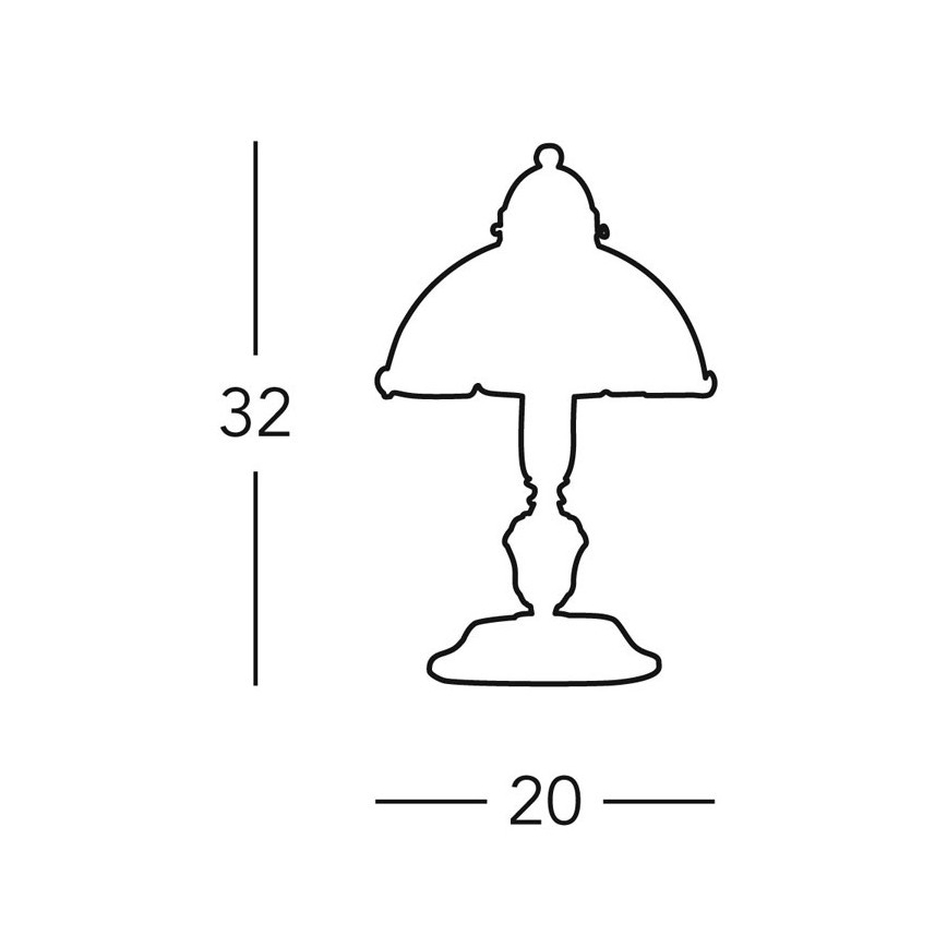 Kolarz 731.73.21 - Galda lampa NONNA 1xE14/60W/230V, zaļa