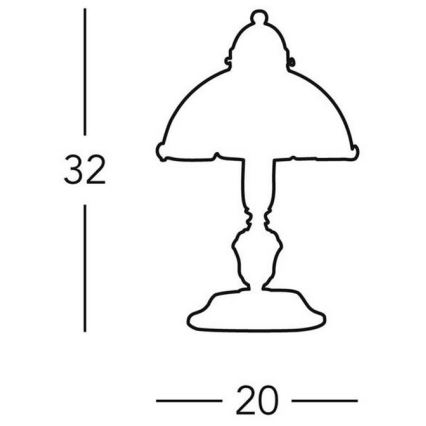 Kolarz 731.73.53 - Galda lampa NONNA 1xE14/60W/230V