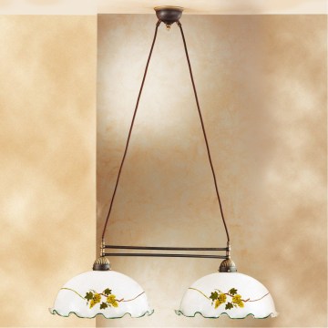 Kolarz 731.82.111 - Piekaramā lampa ar trosi NONNA 2xE27/75W/230V vīna krāsa