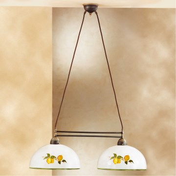 Kolarz 731.82.129 - Lustra ar auklu NONNA 2xE27/75W/230V citroni