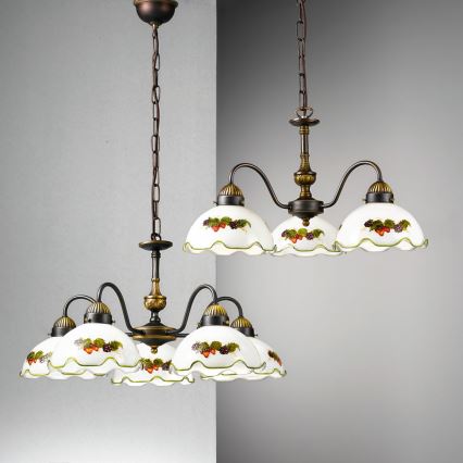 Kolarz 731.83.113 - Lustra uz ķēdes NONNA 3xE27/75W/230V vīns/zemenes