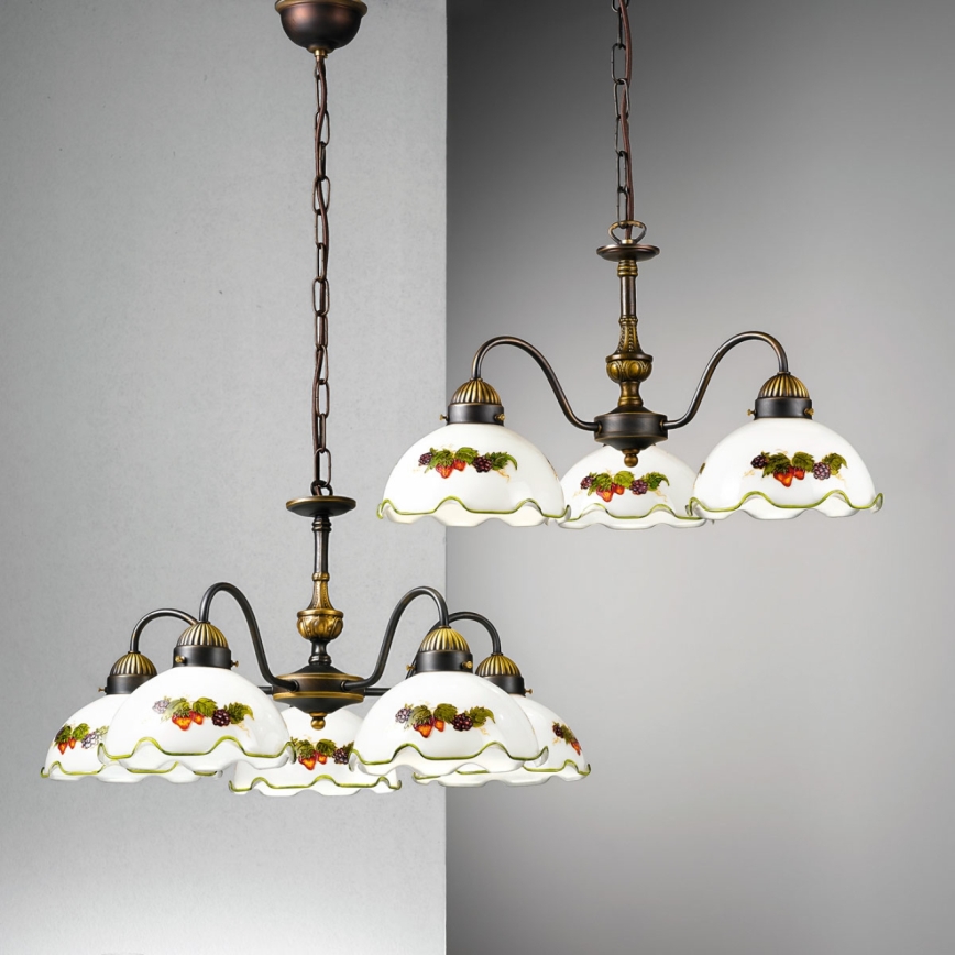 Kolarz 731.83.113 - Lustra uz ķēdes NONNA 3xE27/75W/230V vīns/zemenes