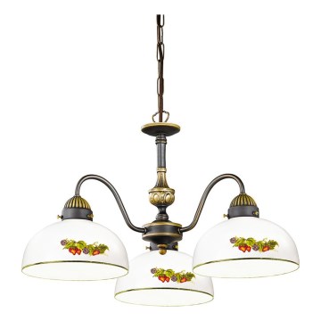 Kolarz 731.83.121 - Lustra ar ķēdi NONNA 3xE27/75W/230V vīnogas/zemenes