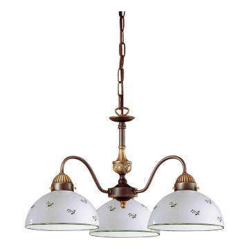 Kolarz 731.83.20 - Lustra ar ķēdi NONNA 3xE27/75W/230V zaļa