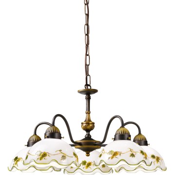 Kolarz 731.85.110 - Lustra ar ķēdi NONNA 5xE27/75W/230V vīna krāsa