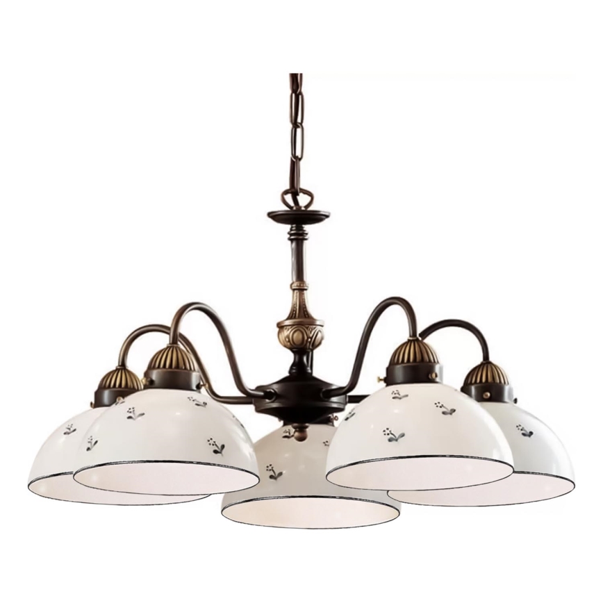 Kolarz 731.85.16 - Lustra ar ķēdi NONNA 5xE27/75W/230V zila