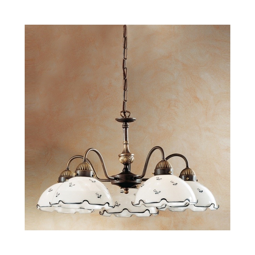 Kolarz 731.85.17 - Lustra ar auklu NONNA 5xE27/75W/230V, zila