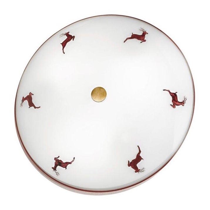 Kolarz 731.U12.4.103 - Griestu gaismeklis NONNA 2xE14/60W/230V diametrs 32 cm sarkans/misiņš