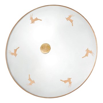 Kolarz 731.U12.4.150 - Sienas gaismeklis NONNA 2xE14/60W/230V Ø 32 cm brieža rožu zelts