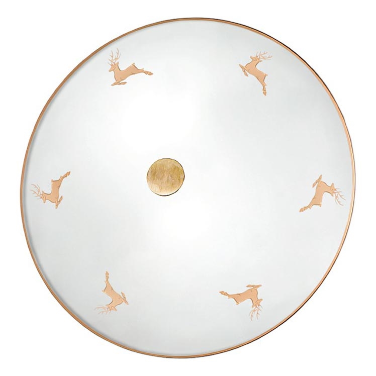 Kolarz 731.U12.4.150 - Sienas gaismeklis NONNA 2xE14/60W/230V Ø 32 cm brieža rožu zelts