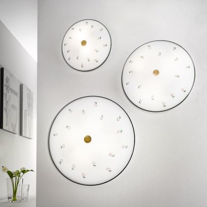 Kolarz 731.U12.4.70 - Griestu gaismeklis NONNA 2xE14/60W/230V Ø 32 cm zaļš/misiņš