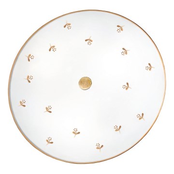 Kolarz 731.U13.4.160 - Sienas gaismeklis NONNA 3xE27/60W/230V, diametrs 42 cm, ziedu raksts, rozā zelta apdare