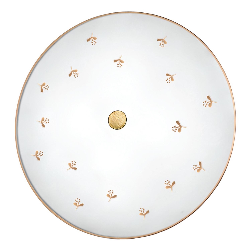 Kolarz 731.U14.4.160 - Sienas gaismeklis NONNA 4xE27/60W/230V Ø 54 cm, ziedi, rožu zelts