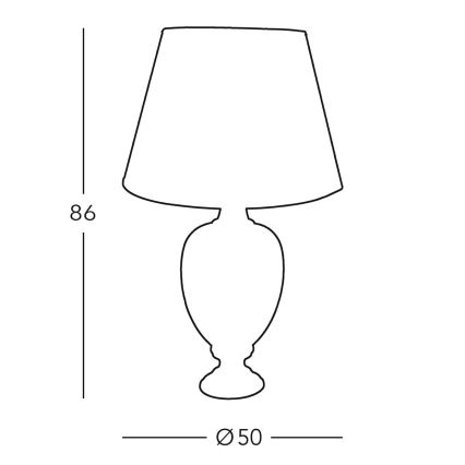 Kolarz 780.71 - Galda lampa DAUPHIN 1xE27/100W/230V