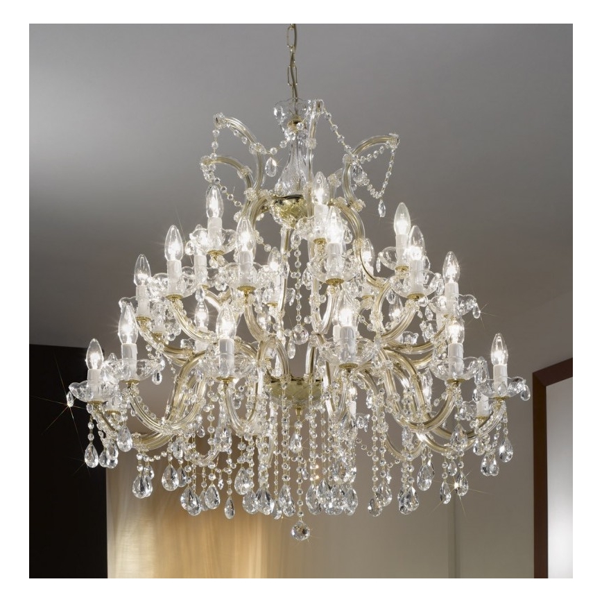Kolarz 960.812+12+6 - Kristāla lustra ar ķēdi VALERIE 30xE14/40W/230V