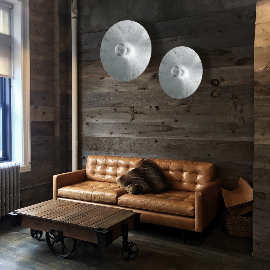 Kolarz A1306.61XL.5.SunAg - Sienas lampa MOON 1xE27/100W/230V sudraba