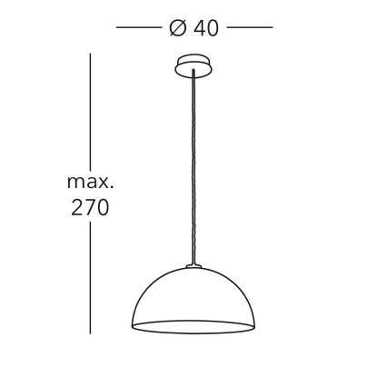 Kolarz A1339.31.Co.VinAu/40- Lustra ar auklu CULT 1xE27/100W/230V d. 40 cm, zelta